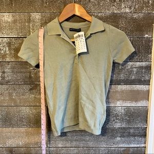 Brandy Melville mint green polo T-shirt